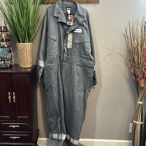 RB1 Bulwark protective apparel, men’s gray heavy duty coveralls size 54XLN